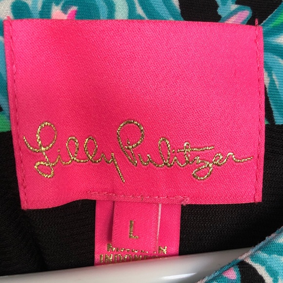 Lilly Pulitzer Tamaya Onyx get wild short sleeve Sz L dress NEW WITH OUT TAGS!! - Picture 4 of 7